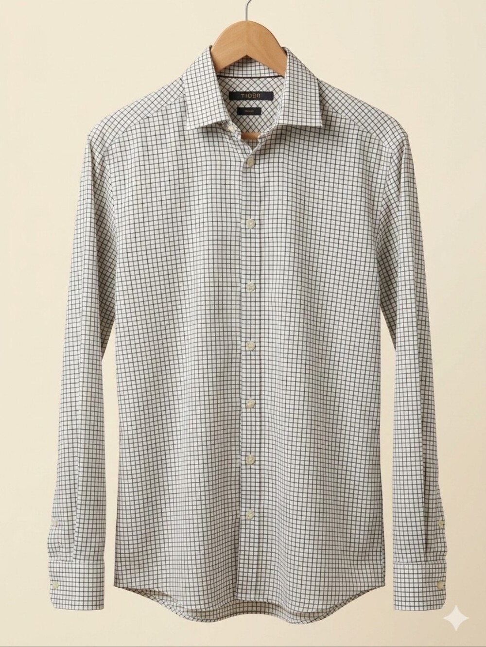 Tiger of Sweden White Dress Shirt with Black Check
